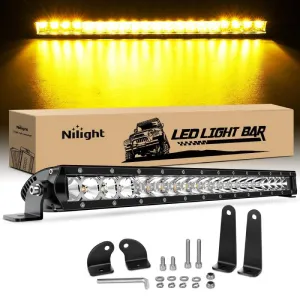 21 Inch 100W 6200LM Amber Slim Spot Flood Led Light Bar | 2 Style Mounts