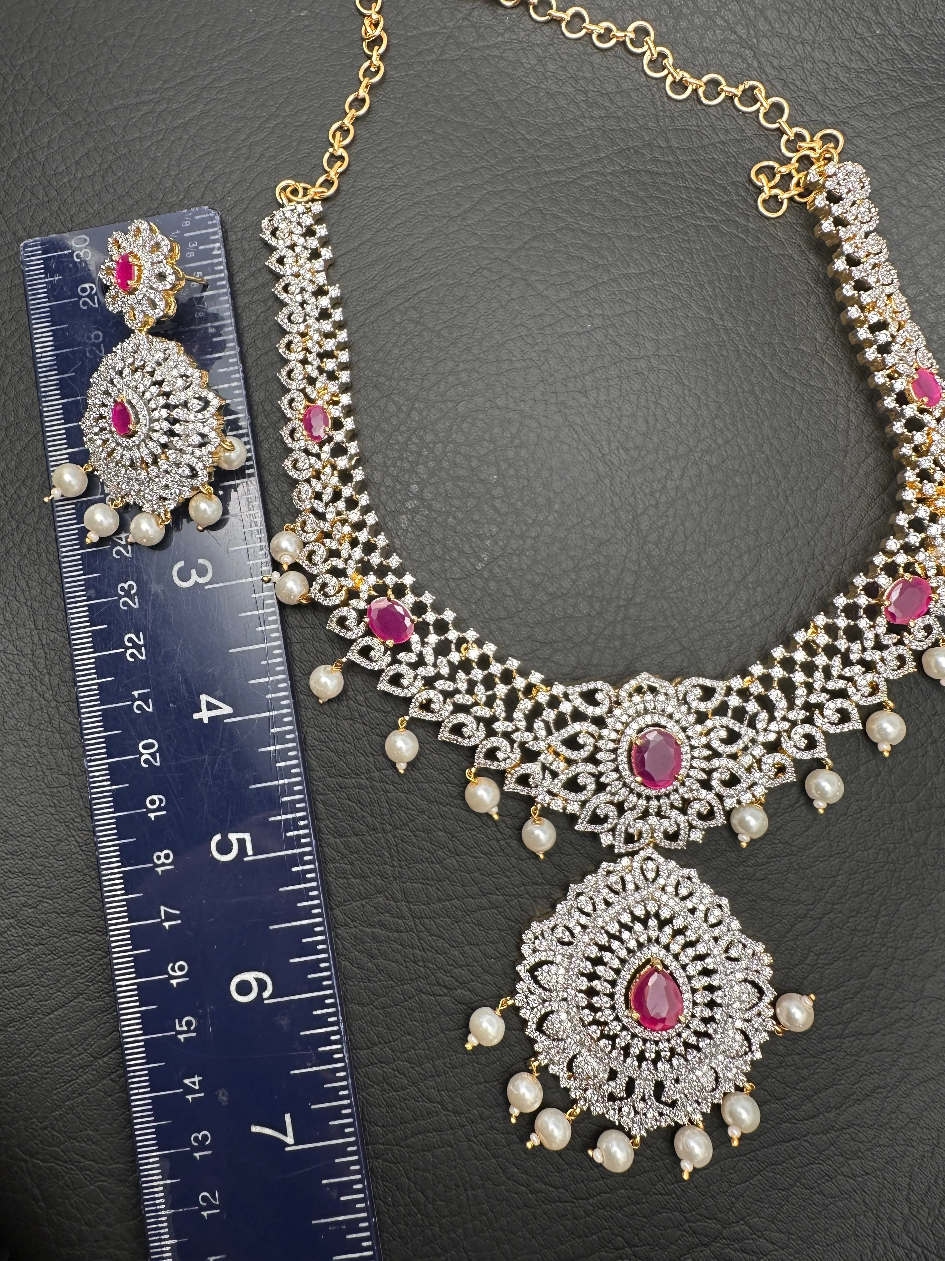 AD Color Stone Necklin Necklace