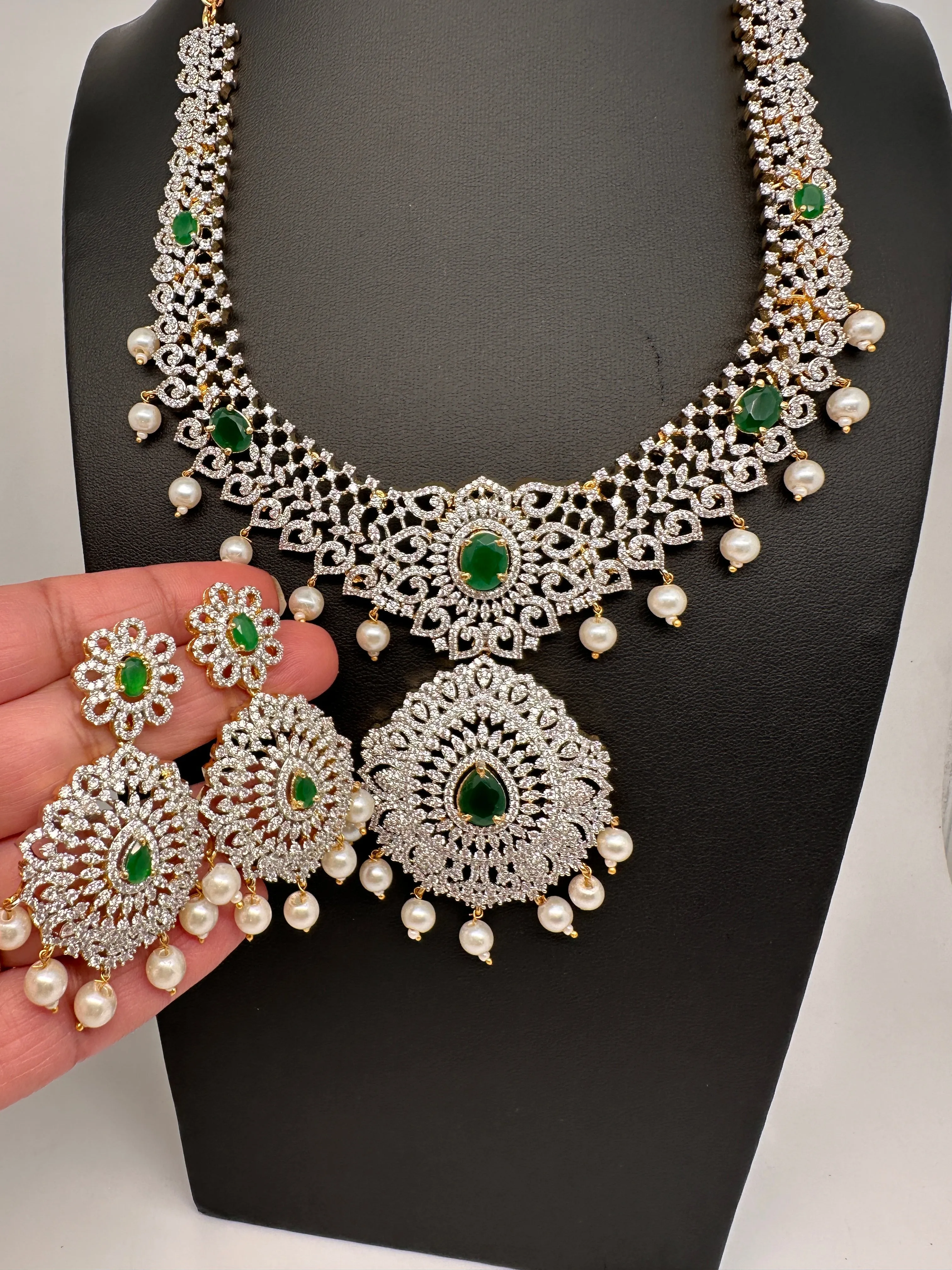 AD Color Stone Necklin Necklace