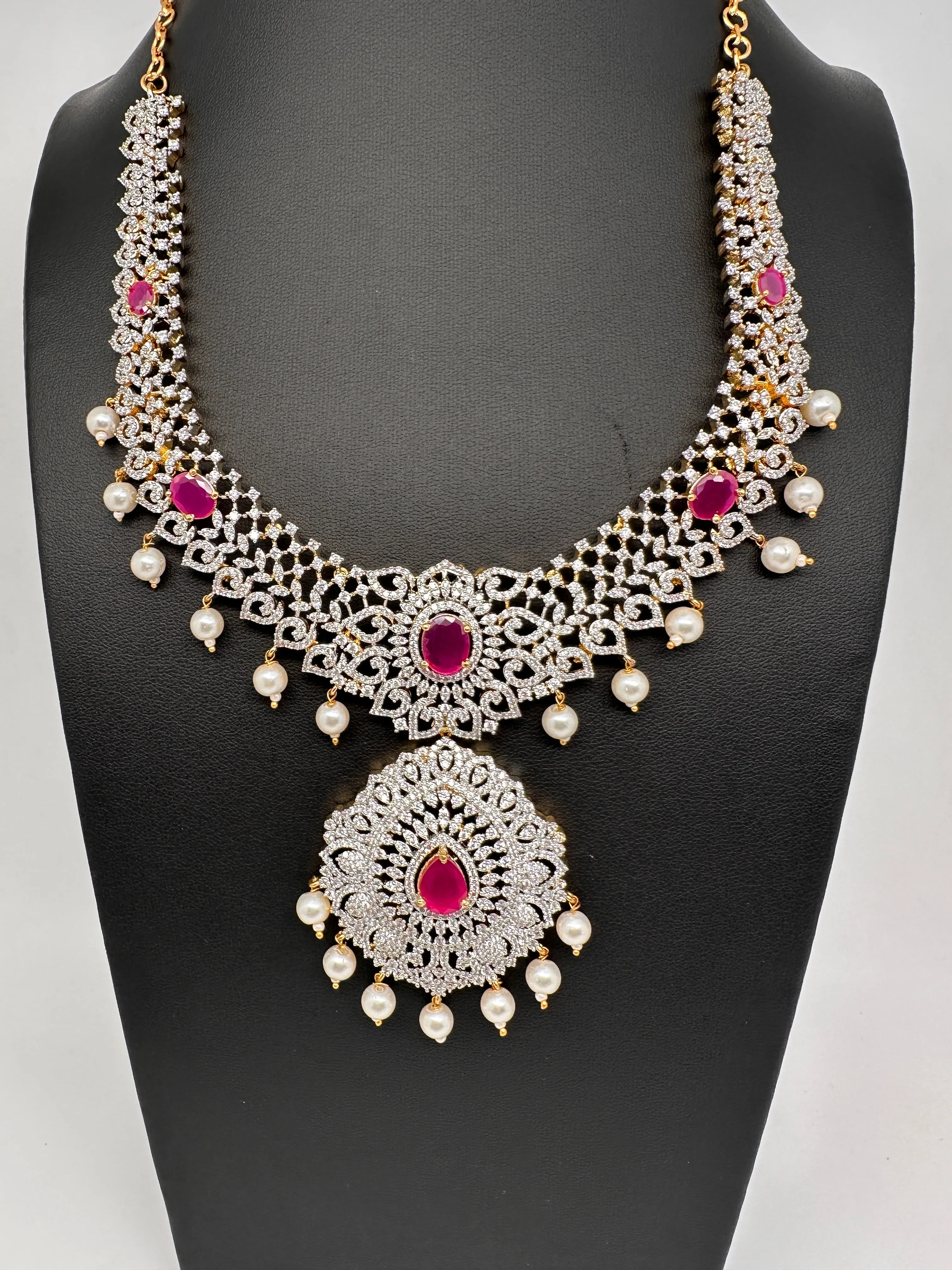AD Color Stone Necklin Necklace