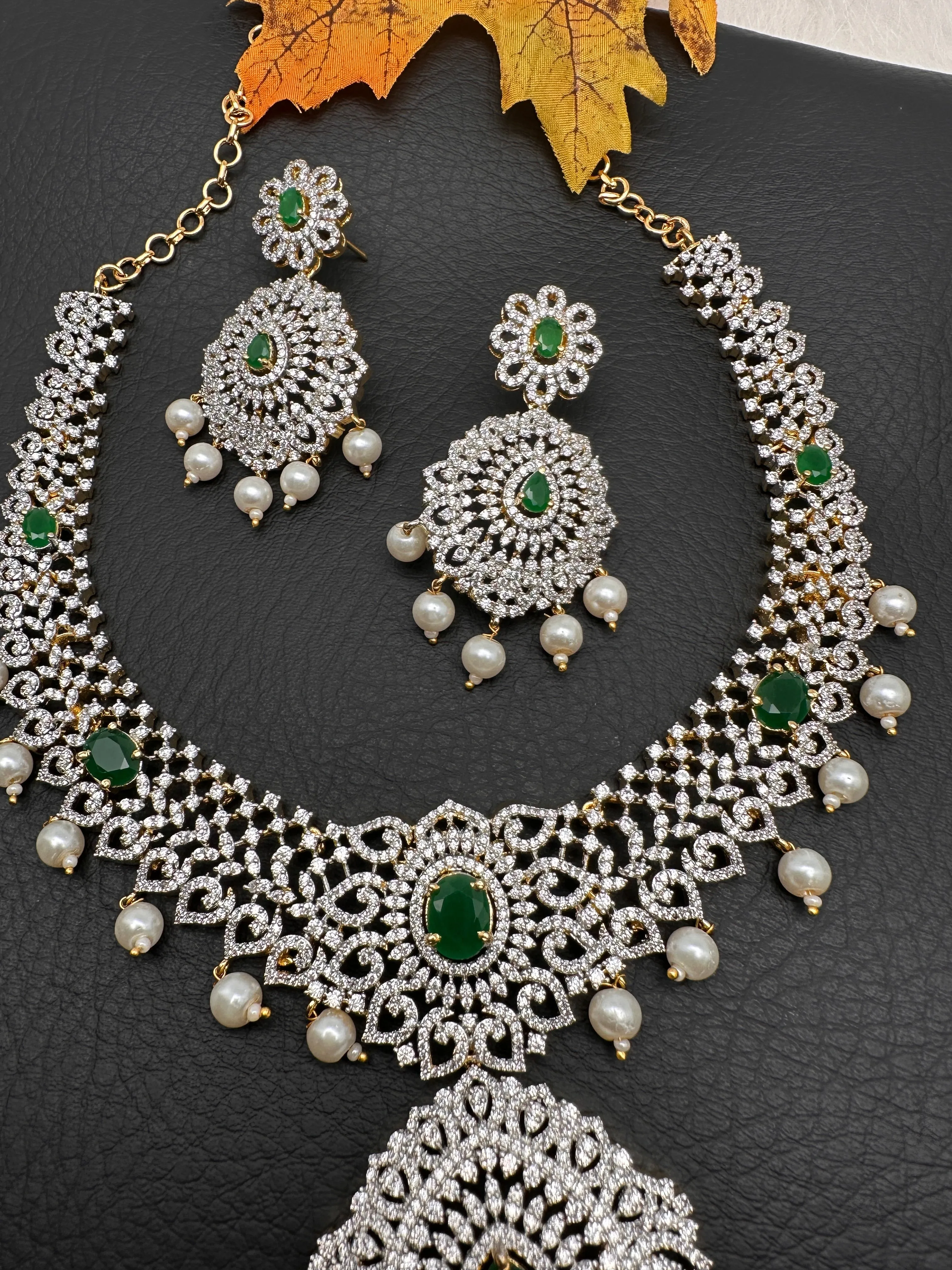 AD Color Stone Necklin Necklace