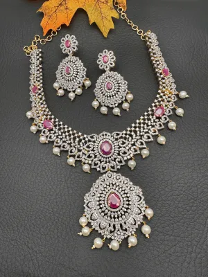 AD Color Stone Necklin Necklace