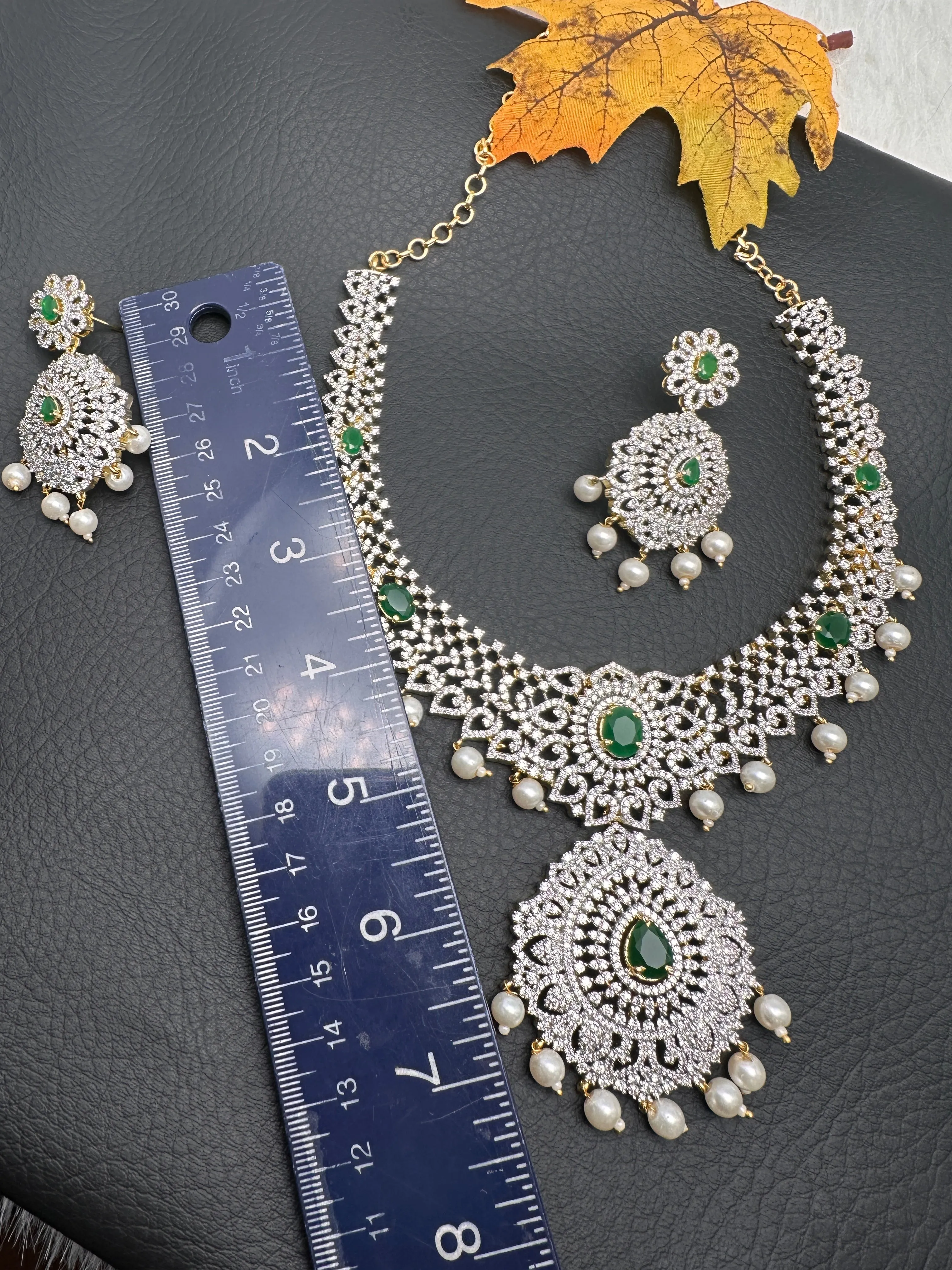 AD Color Stone Necklin Necklace