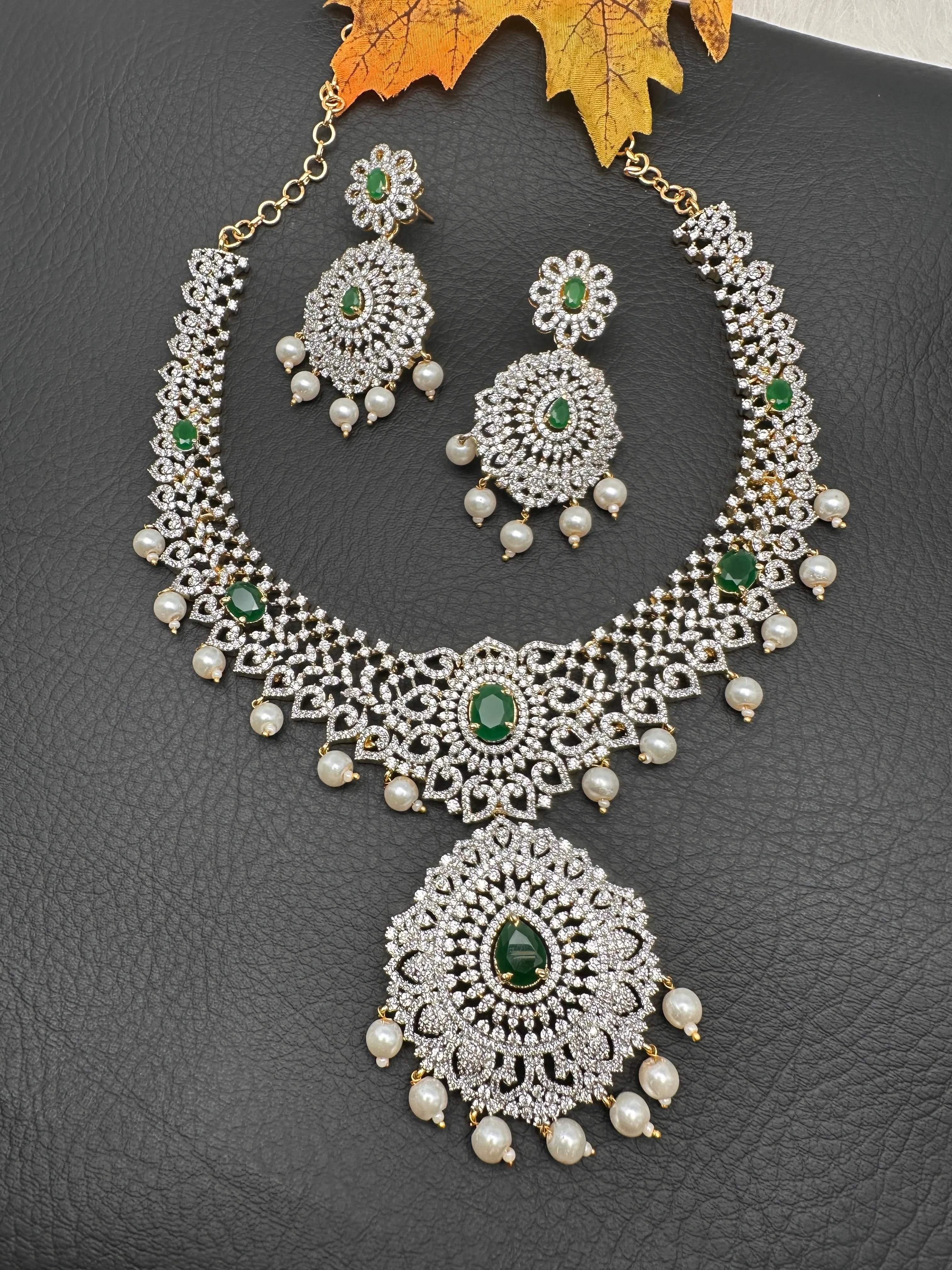 AD Color Stone Necklin Necklace