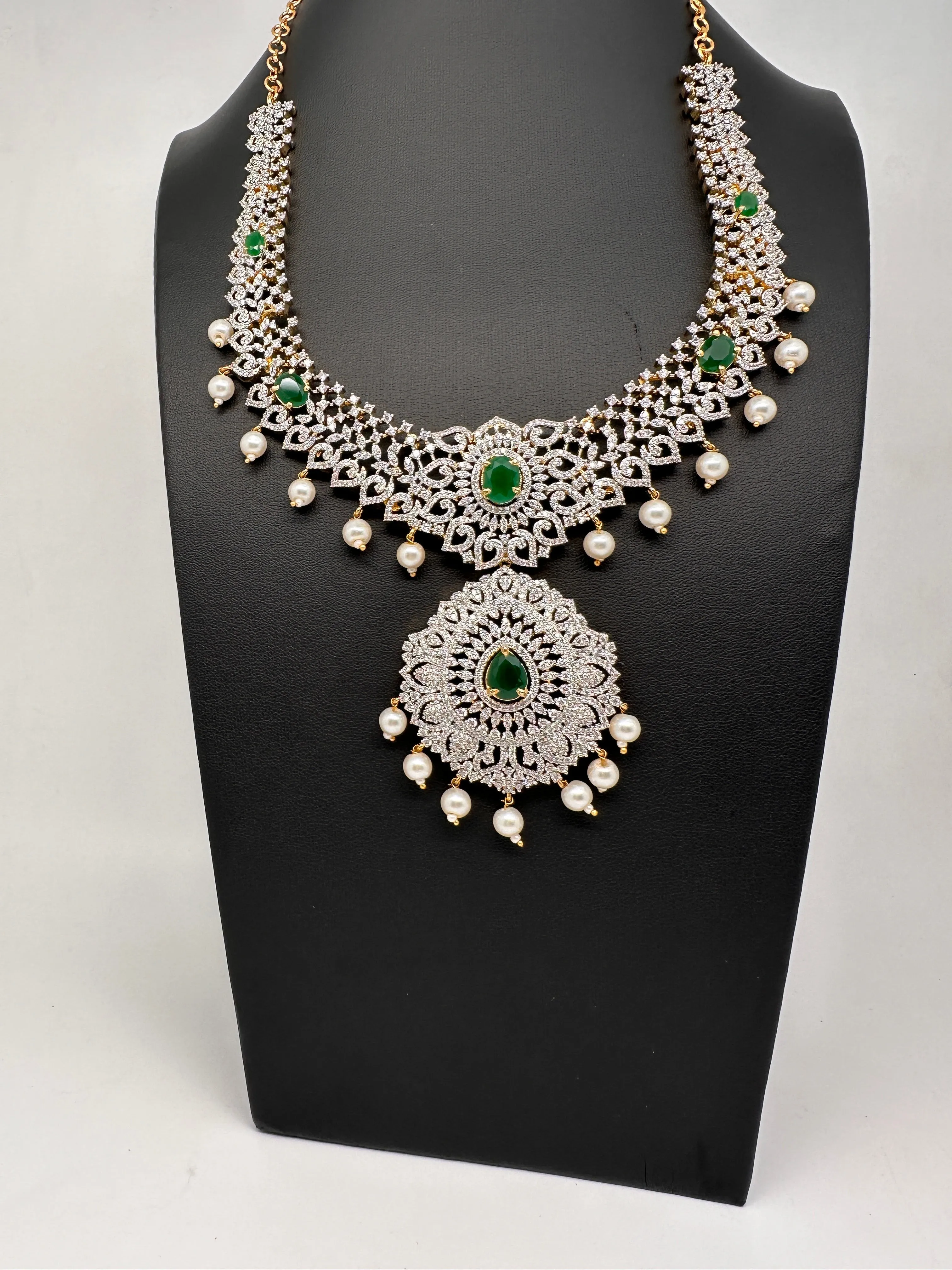 AD Color Stone Necklin Necklace
