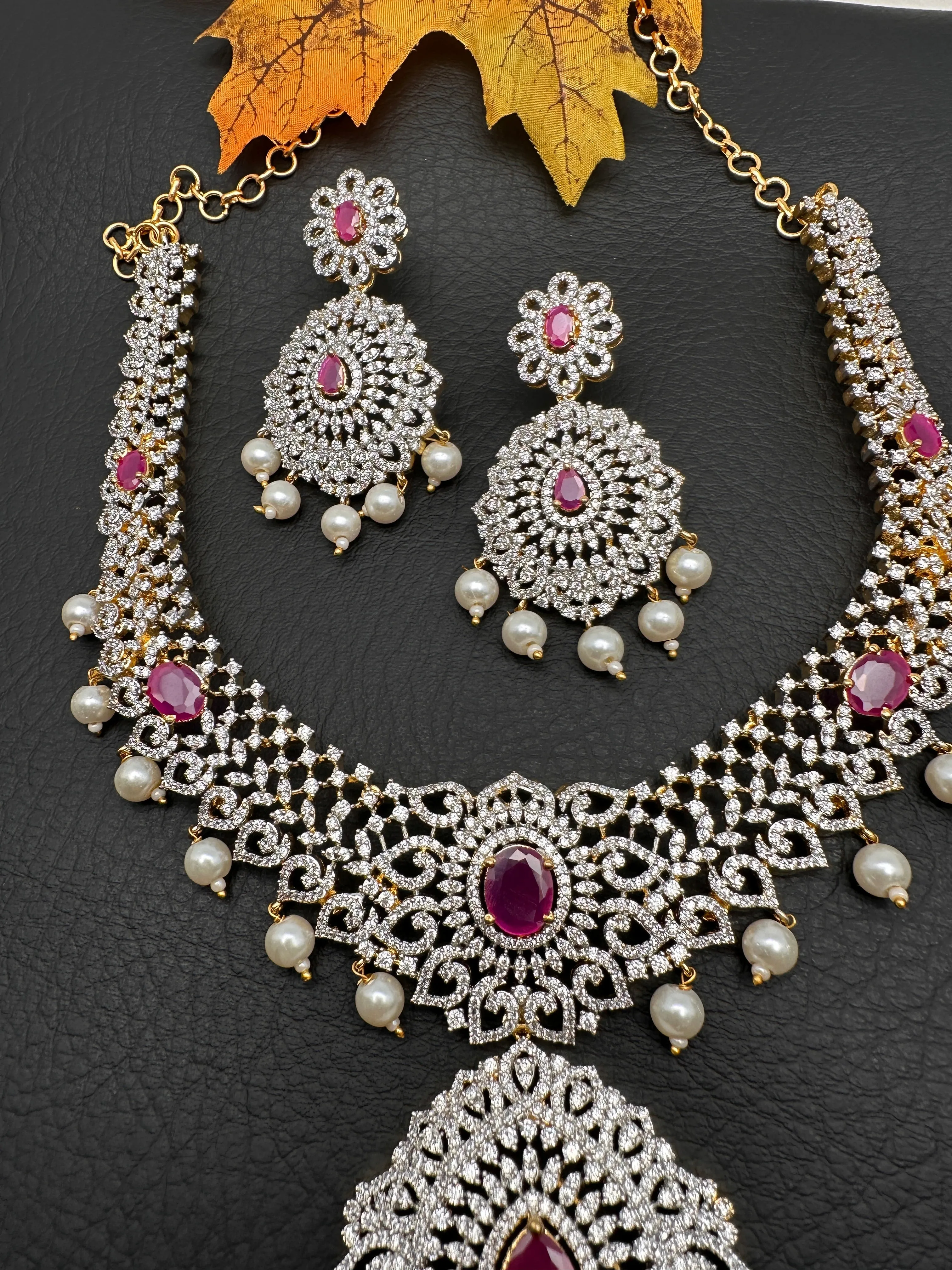 AD Color Stone Necklin Necklace