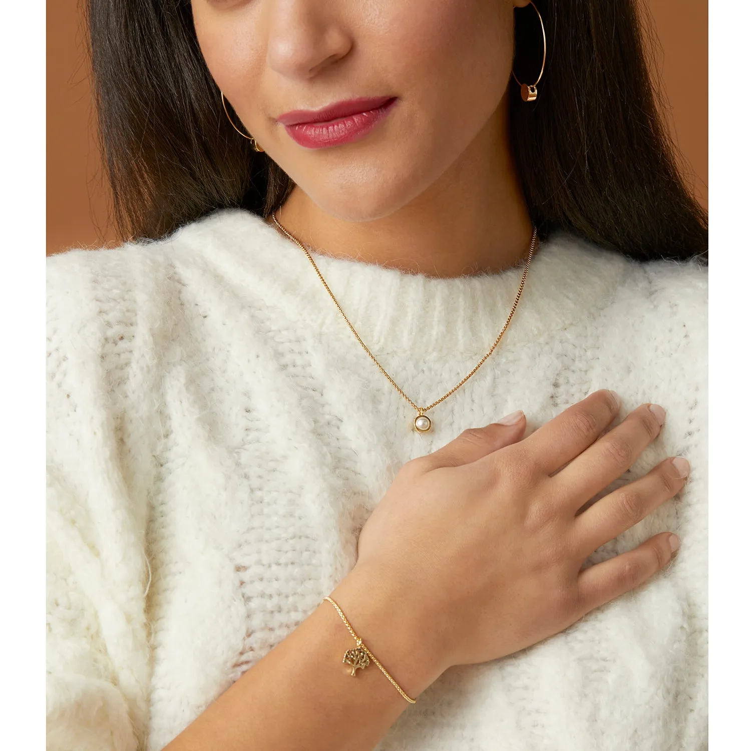 Adjustable Charm Necklace - Gold