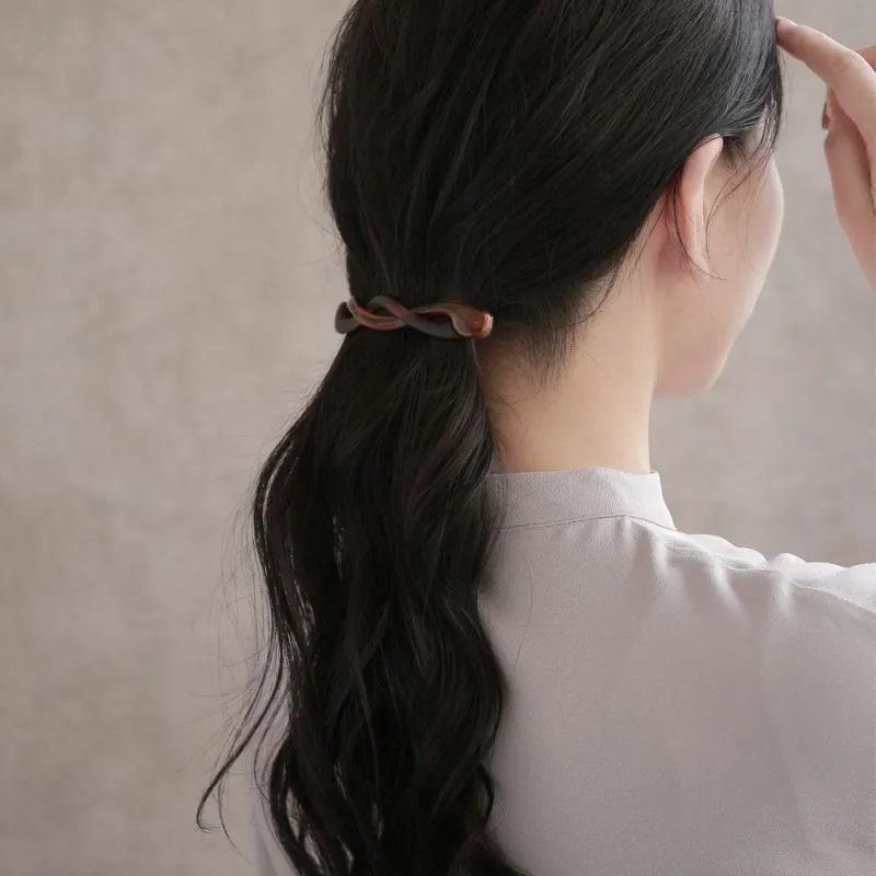 Brown and Black Twist Hair Barrette