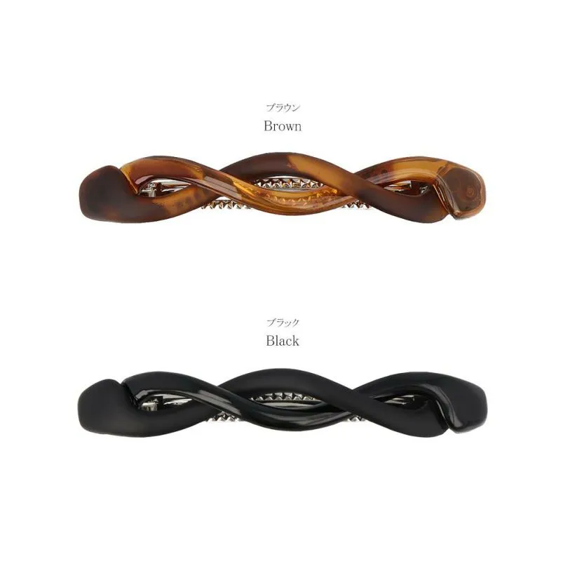 Brown and Black Twist Hair Barrette