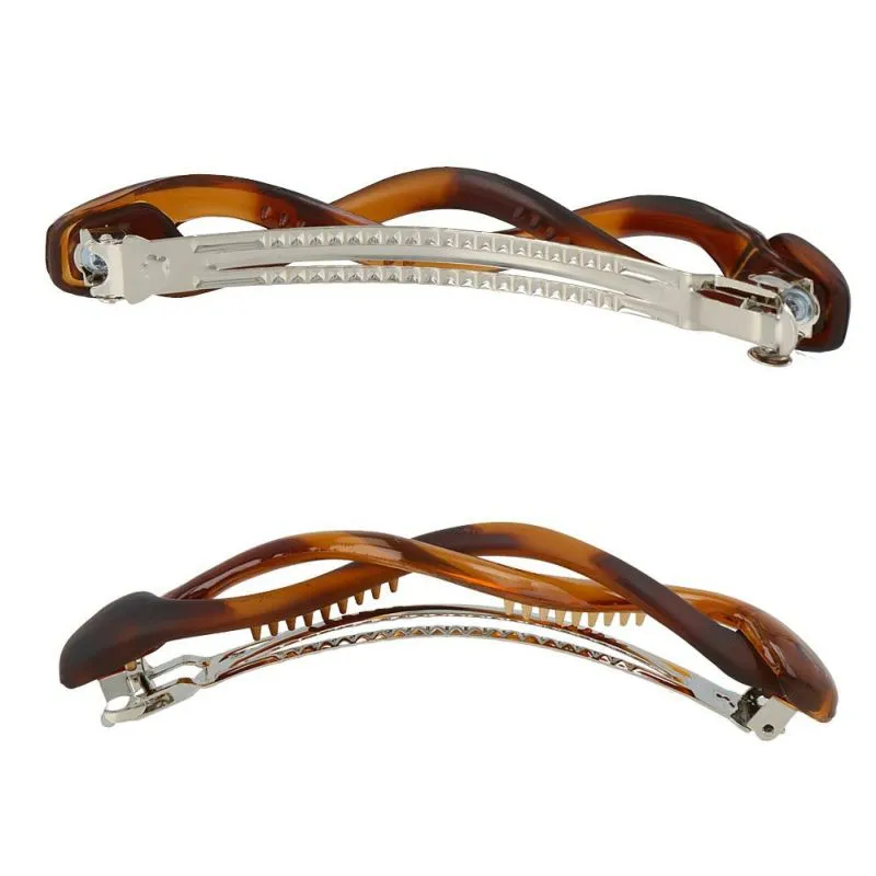 Brown and Black Twist Hair Barrette