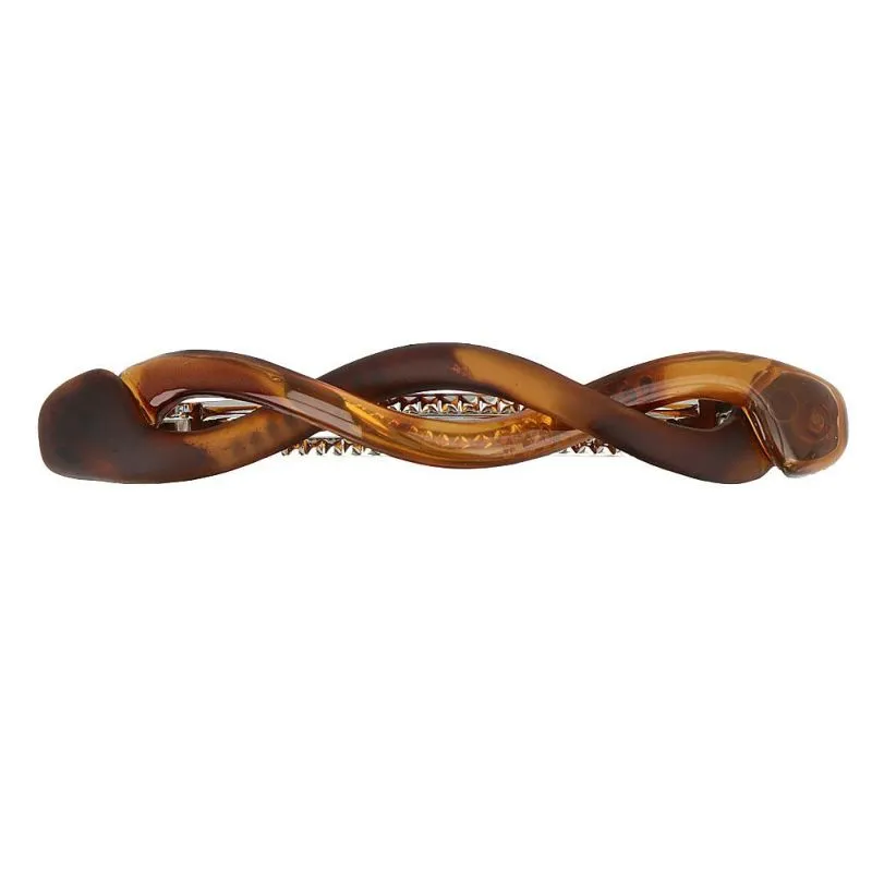 Brown and Black Twist Hair Barrette