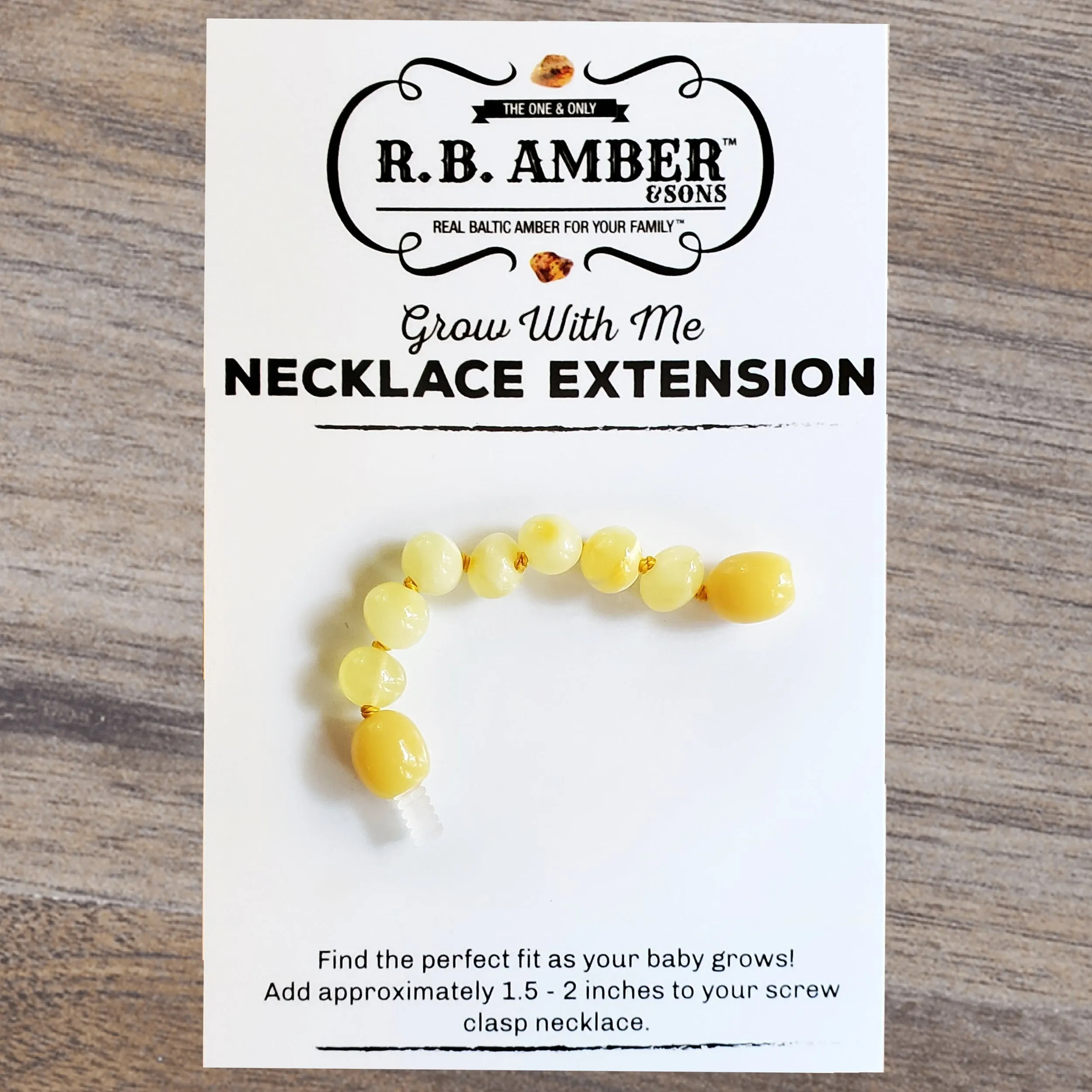 Butter Baltic Amber Jewelry Extender