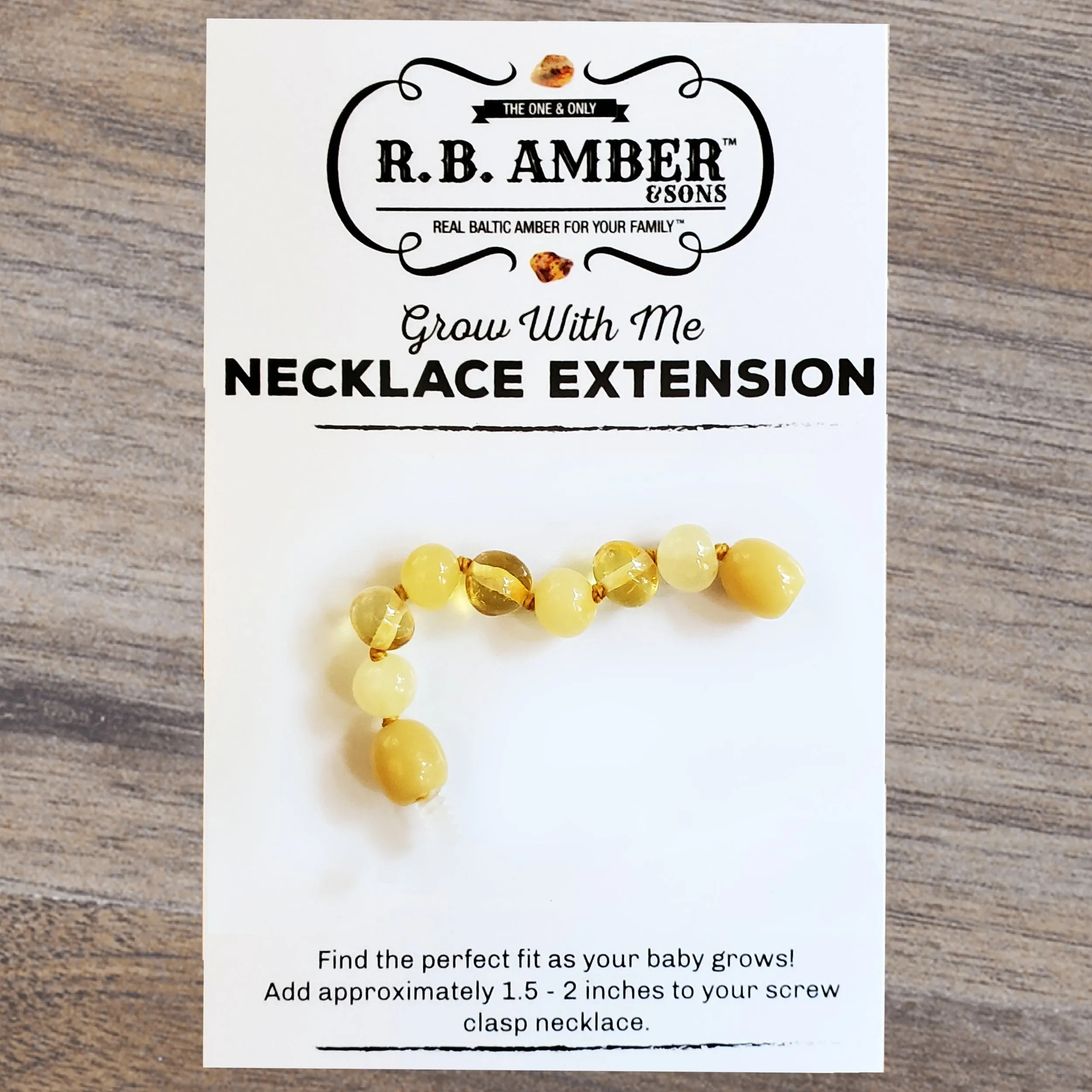 Butter Lemon Baltic Amber Jewelry Extender