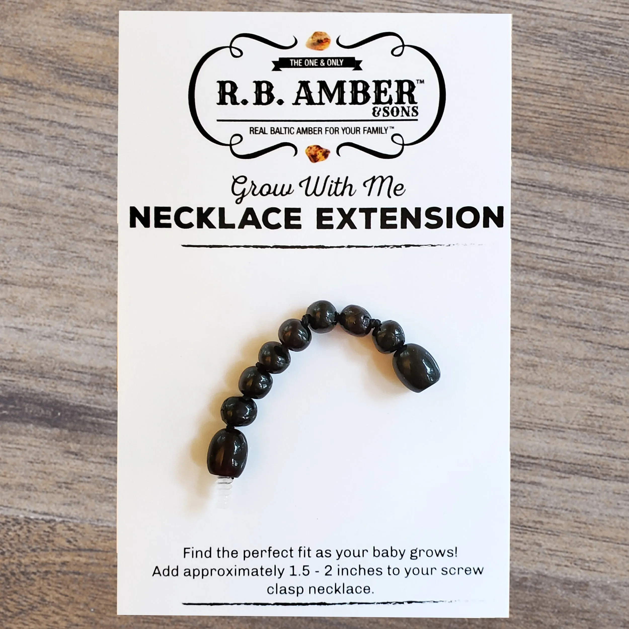 Cherry Baltic Amber Jewelry Extender