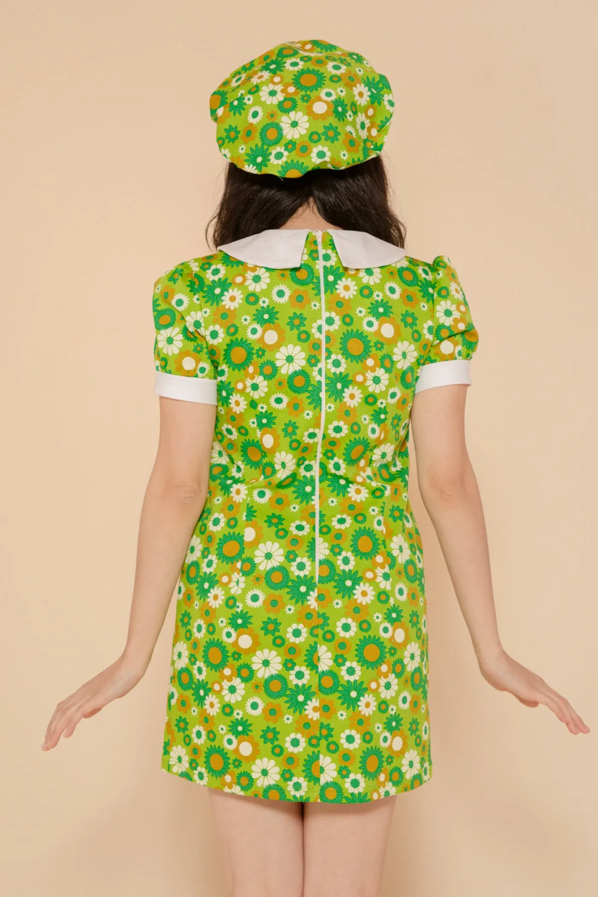 Green Daisy Mini-Dress