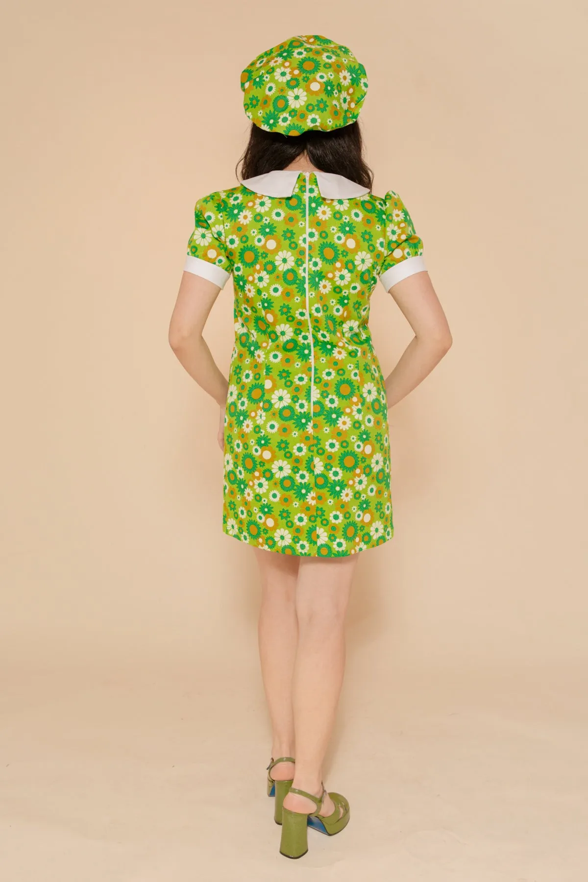 Green Daisy Mini-Dress