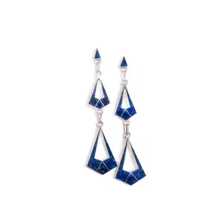 Lapis Lazuli Aharon Earrings | Handmade Artisan Work | Crafted in Santiago
