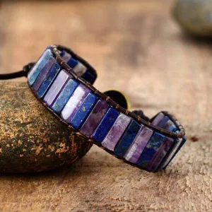 Lapis Lazuli and Amethyst Anti-Stress Bracelet