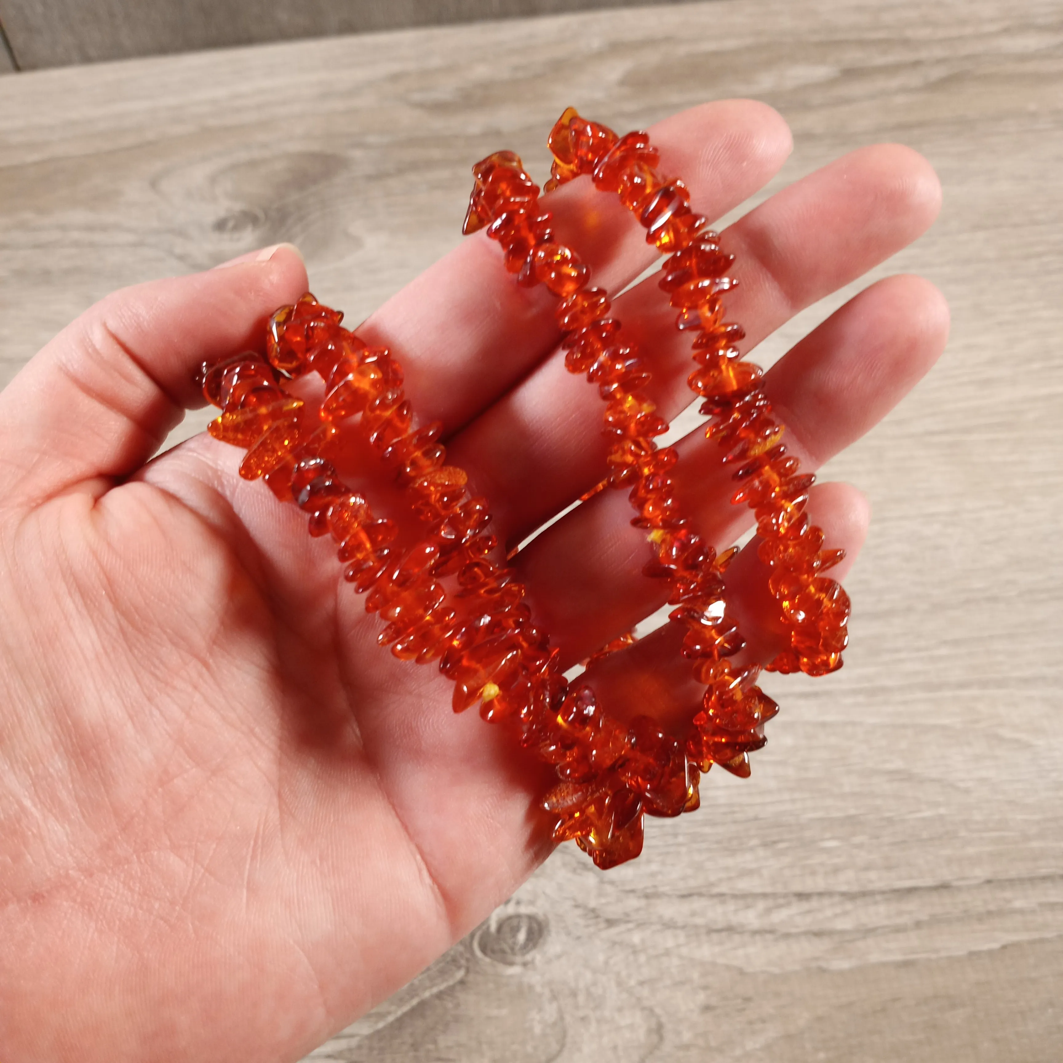 Natural Baltic Amber Chip Necklace - Wholesale Resin Jewelry