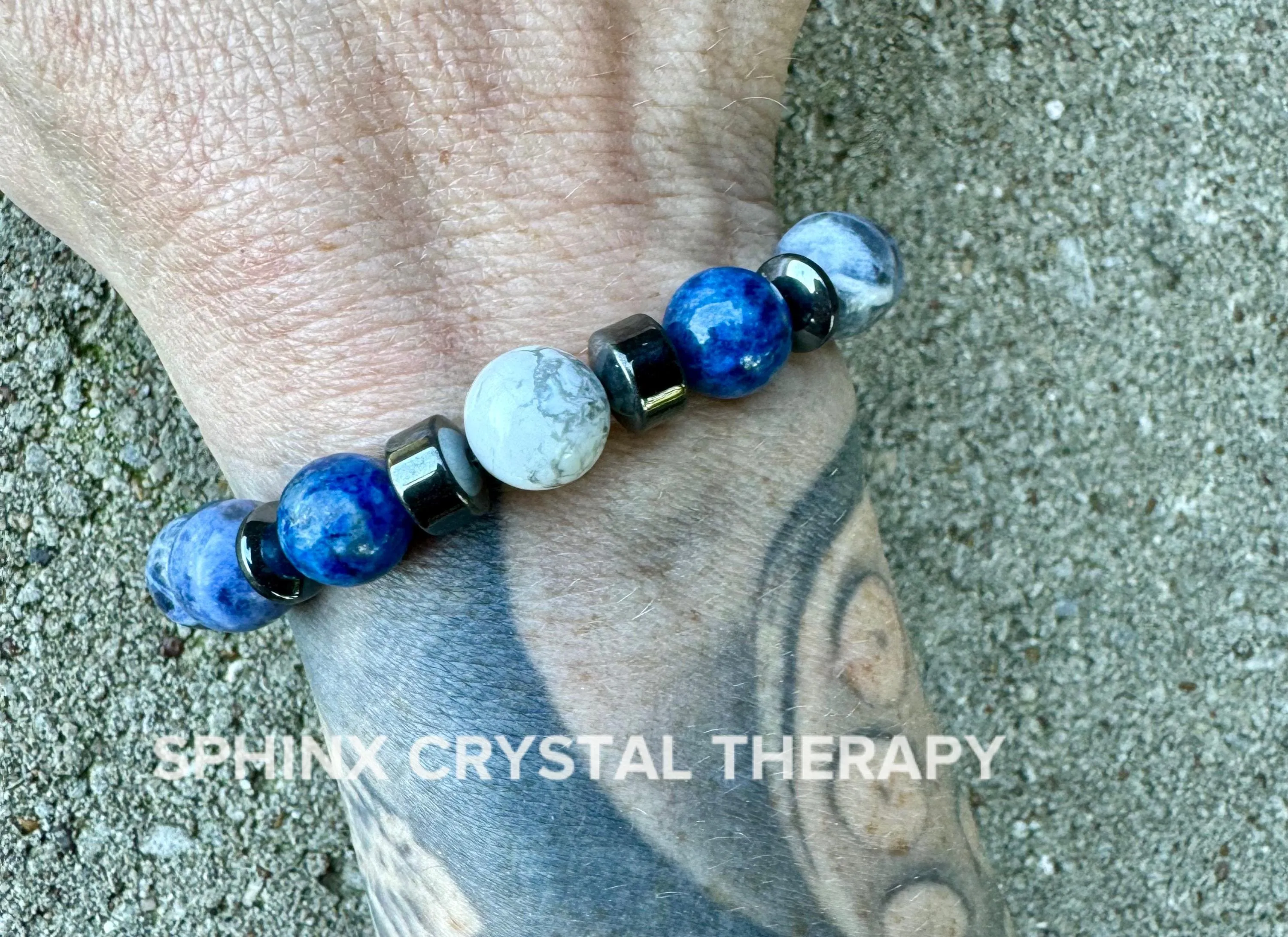 Only One - 10MM Creativity & Inspiration -IMPERFECT STONES Writing Bracelet - Sodalite - Lapis - DISCOUNTED Crystal Healing Gemstones 1