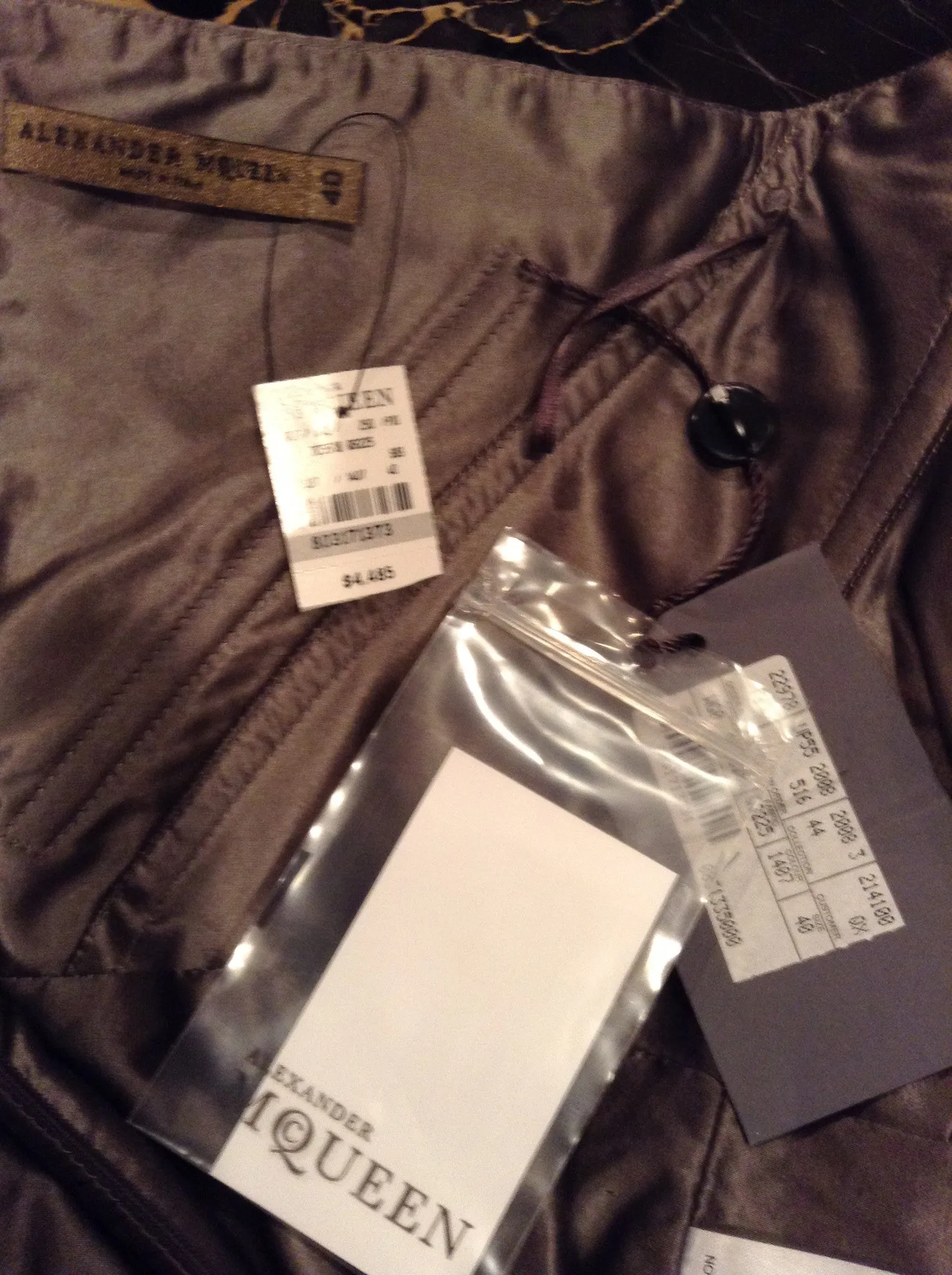 Original Alexander Mcqueen - Metallic 2pc Set Skirt and Jacket - IT 40