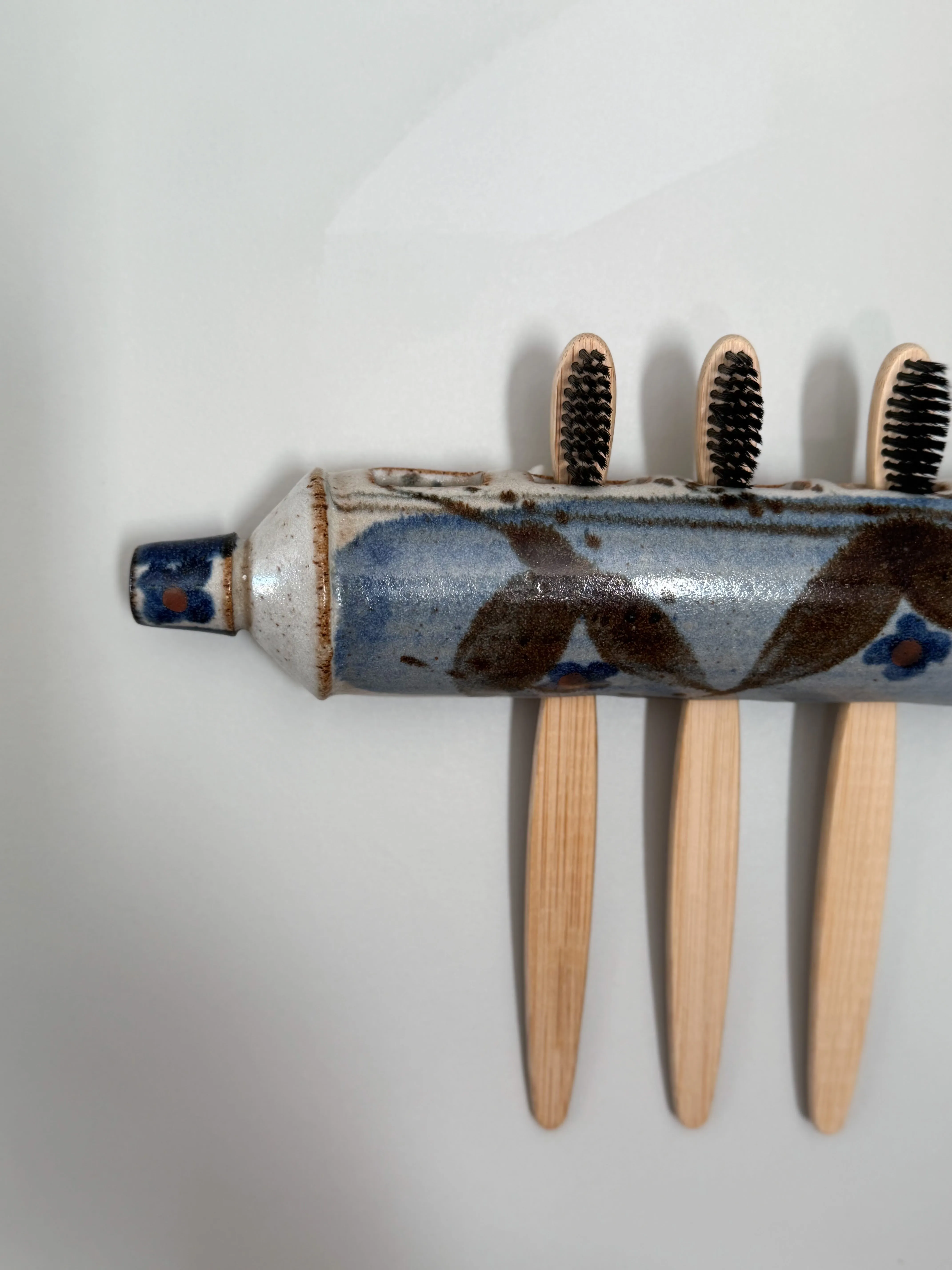 Rare & Unique Wall Mountable Studio Pottery Tooth Brush Holder