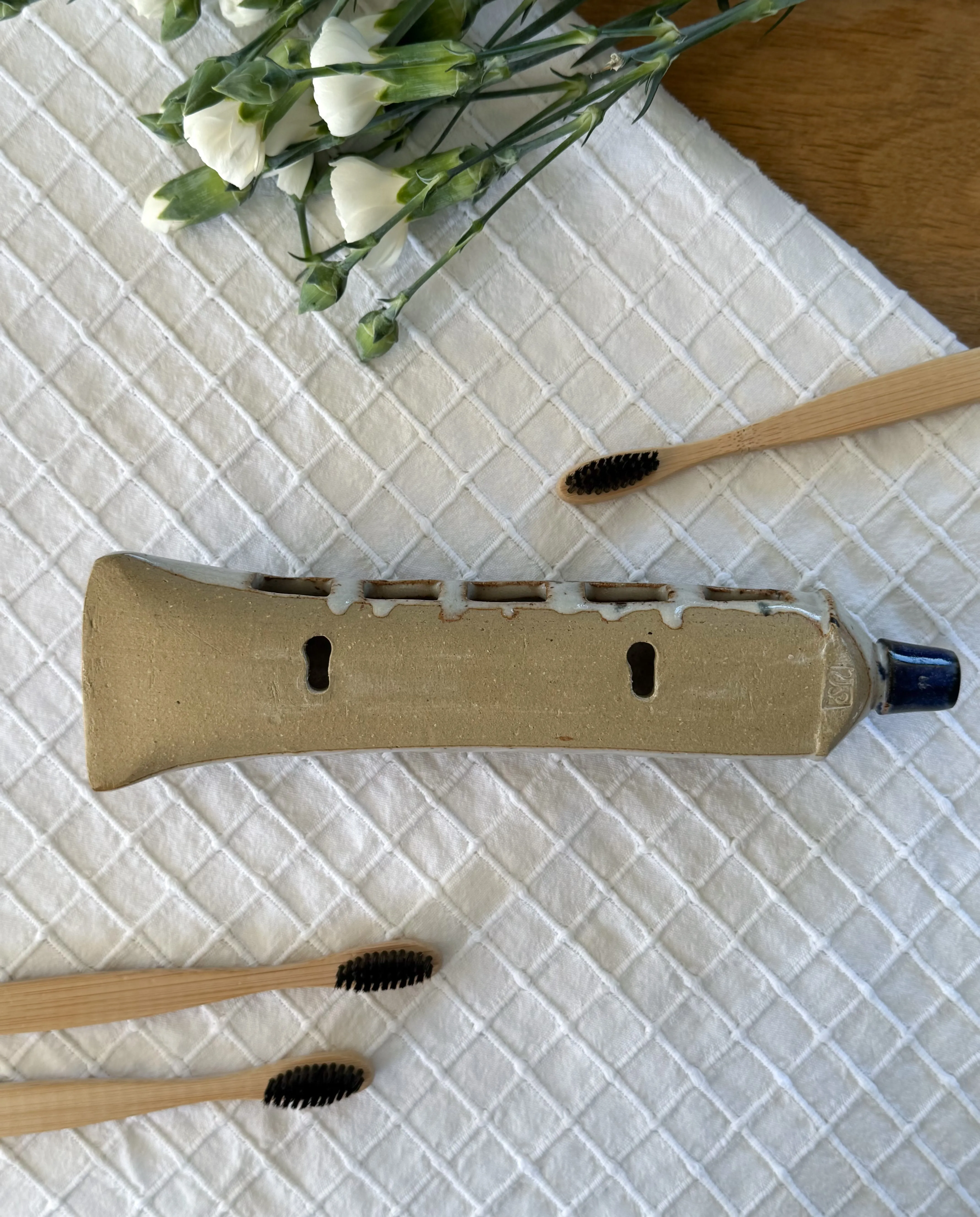 Rare & Unique Wall Mountable Studio Pottery Tooth Brush Holder