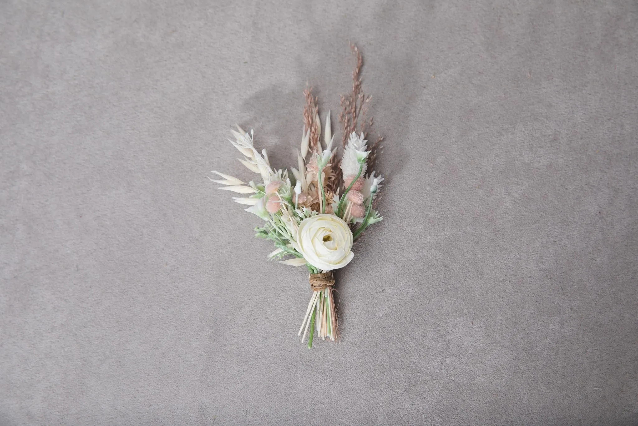 Romantic pastel flower set Bridal set Ivory Flower girl hair clip Boutonniere Flower corsage for groom Wedding belt Blush and peach