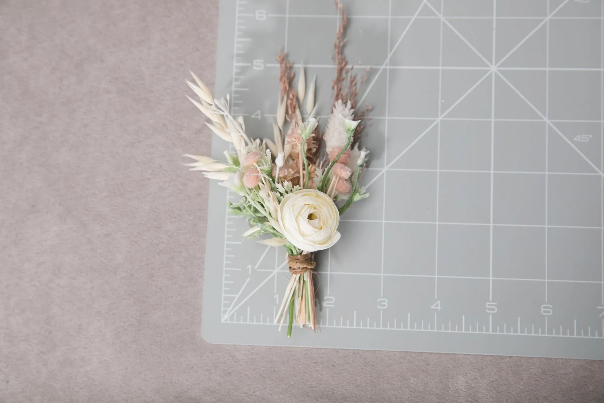 Romantic pastel flower set Bridal set Ivory Flower girl hair clip Boutonniere Flower corsage for groom Wedding belt Blush and peach