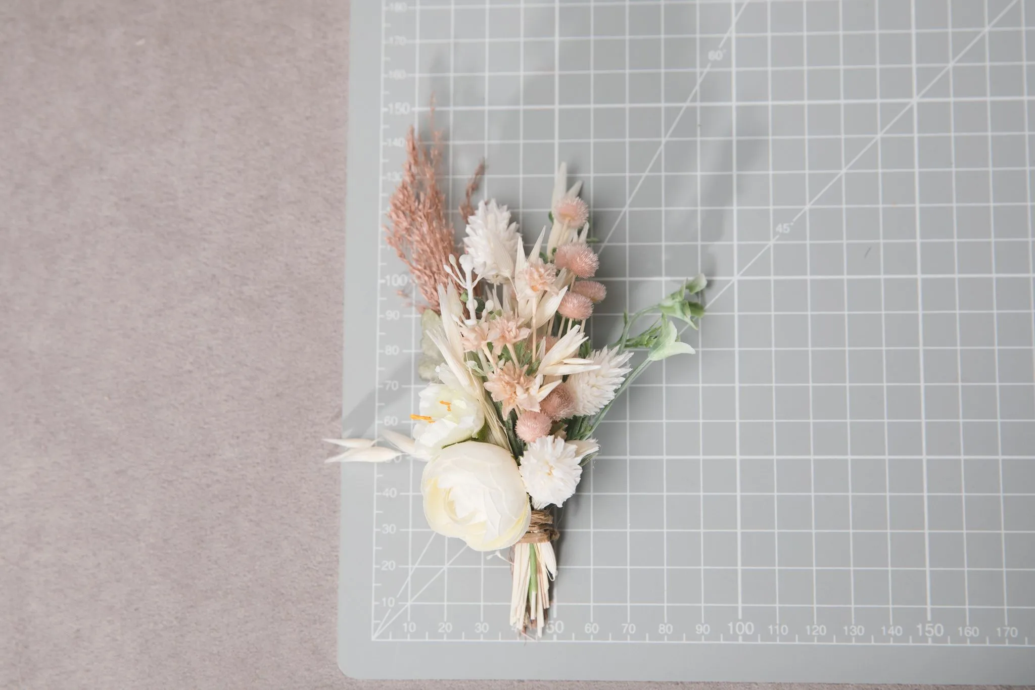 Romantic pastel flower set Bridal set Ivory Flower girl hair clip Boutonniere Flower corsage for groom Wedding belt Blush and peach