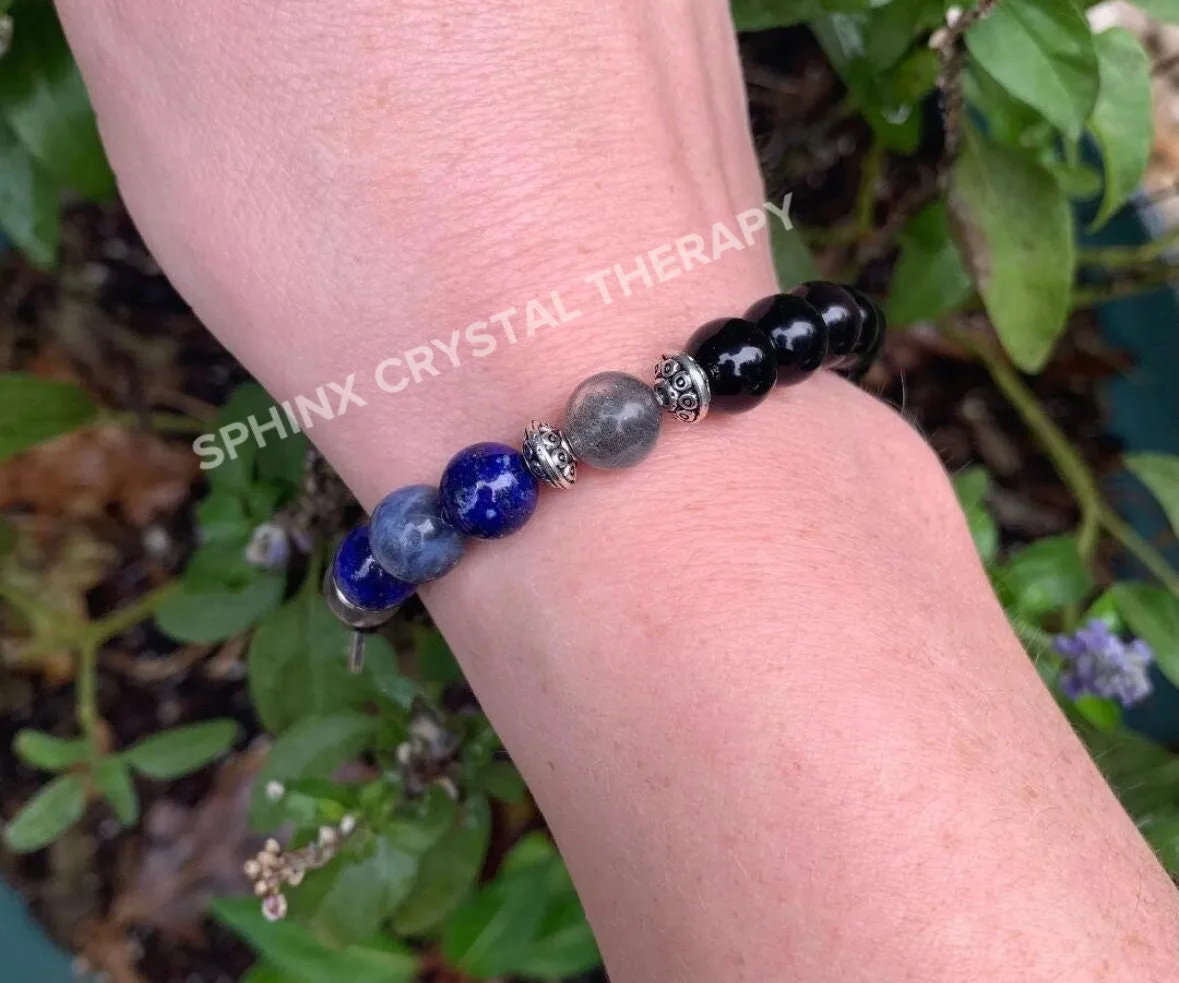 Sagittarius Energy - Zodiac Horoscope " The Optimistic Sagittarius " November December Birthday - Crystal Healing Quality Gemstone Bracelet