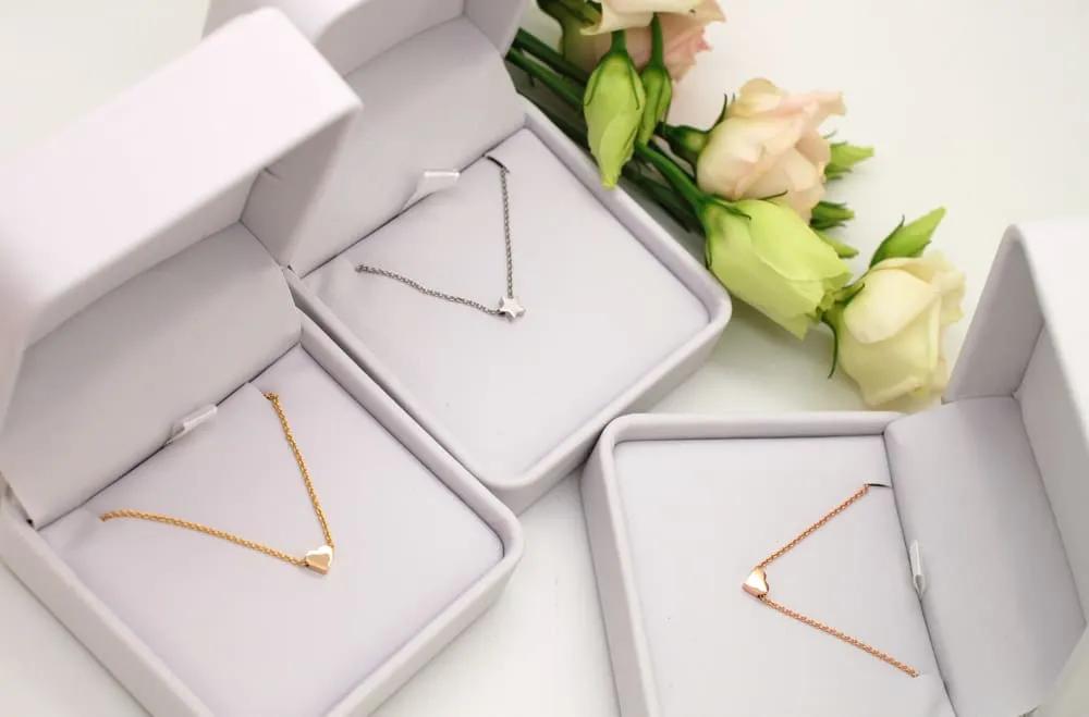 Solid 14k Gold Heart Necklace add Diamond or Initial, Real Gold Heart Necklace
