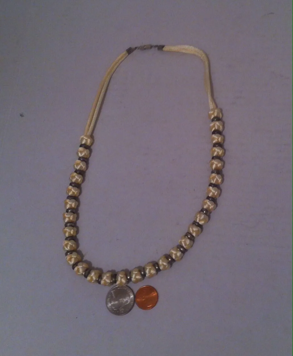 Vintage Ladies Necklace, Choker, White Rope Necklace, 20" Long, Jewelry, Clothing Accessory, Fashion, Nice Quality, Vintage Jewelry