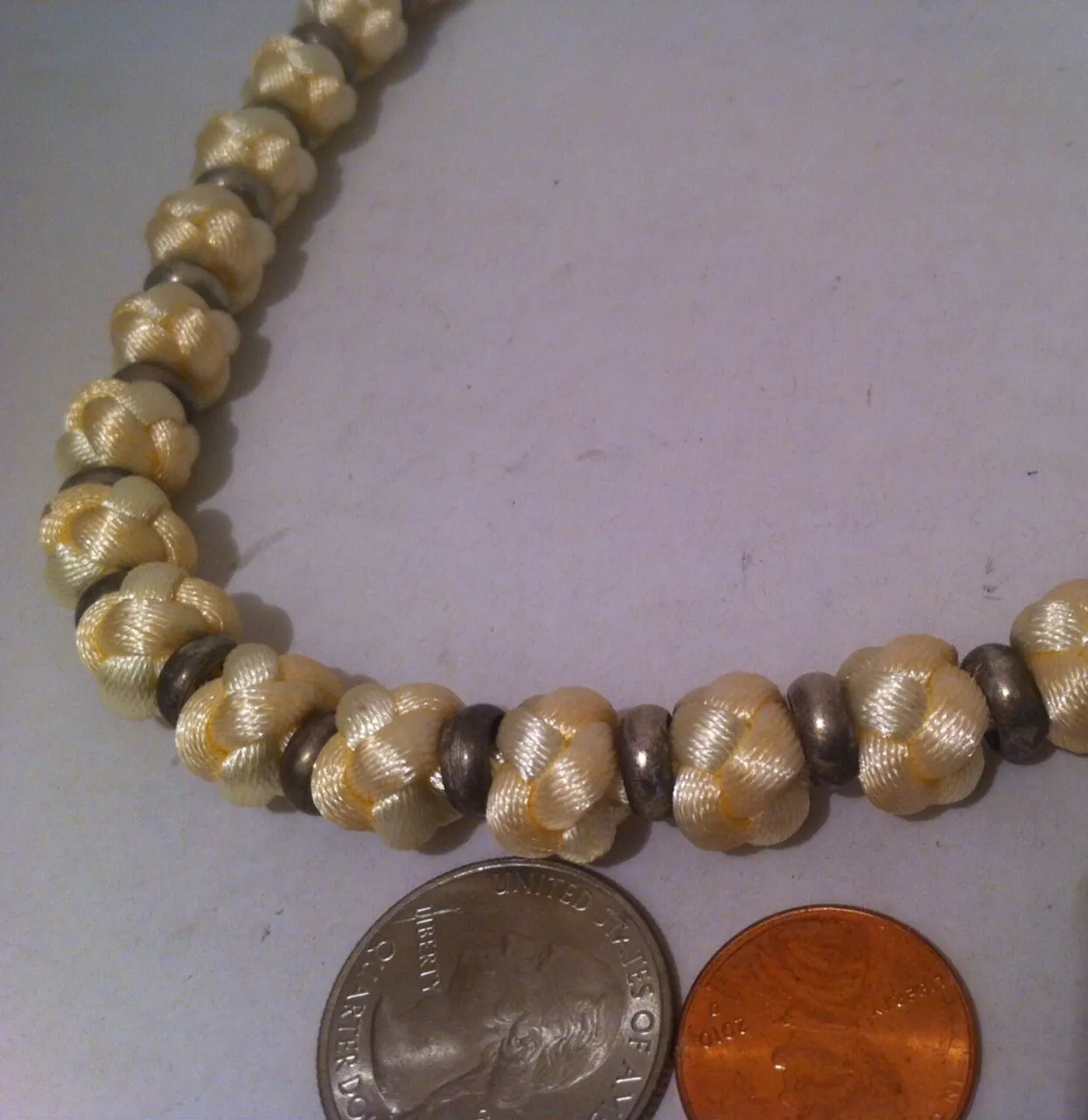 Vintage Ladies Necklace, Choker, White Rope Necklace, 20" Long, Jewelry, Clothing Accessory, Fashion, Nice Quality, Vintage Jewelry