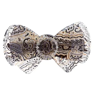 Woman Fashion Hair Barrette Clip Ribbon Black NEW